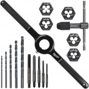 Milwaukee 4932498720 Набор метчиков и плашек метрических 17 предметов с рукояткой Hex-LOK 2-в-1